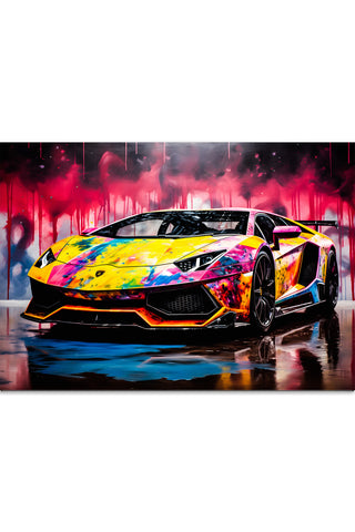 Plakat - Lamborghini streetkunst
