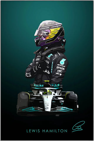 Plakat - Lewis Hamilton style - admen.dk