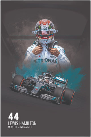 Plakat - Lewis Hamilton i aktion - admen.dk
