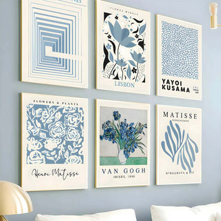 Plakat - Matisse - nuancer lyseblå kunst - admen.dk