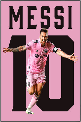 Plakat - Messi efter sejr