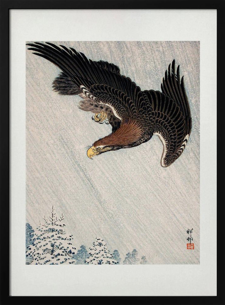 Plakat - Eagle Flying In Snow (1933)
