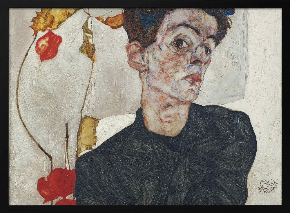 Plakat - Egon Schiele&#39;s Self Portrait With Physalis 1912