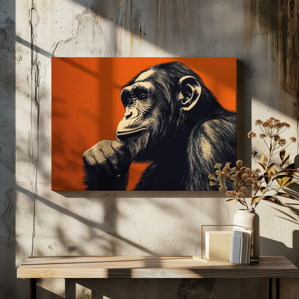 Canvas - Thinking Monkey