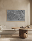 Poster - Gray vintage map of Montpellier downtown France
