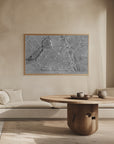 Plakat - Gray vintage map of Lille downtown France