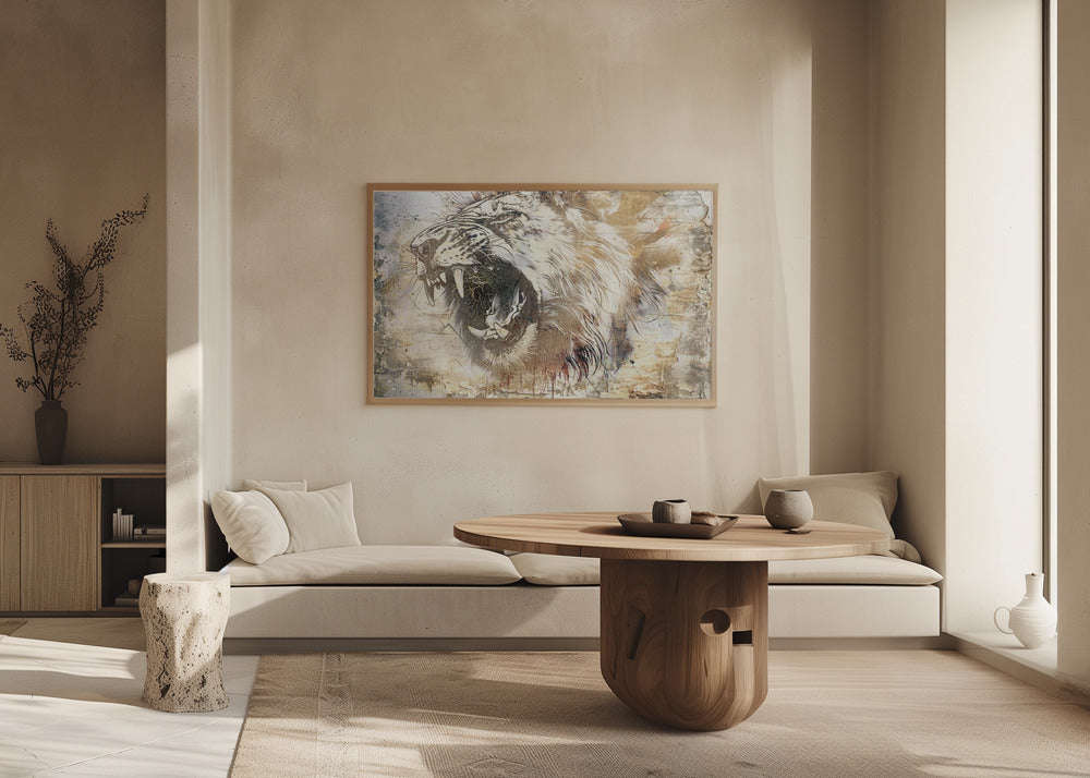 Plakat - Lion Animal Vintage Art Illustration Wallart 13
