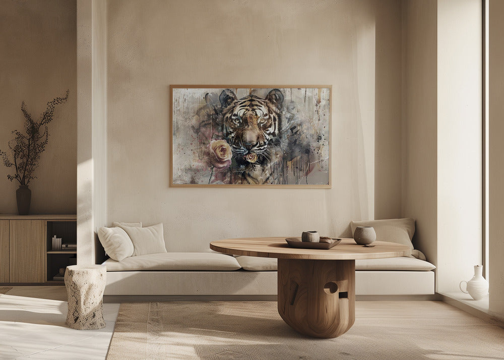 Plakat - Tiger Animal Vintage Art Illustration Wallart 15