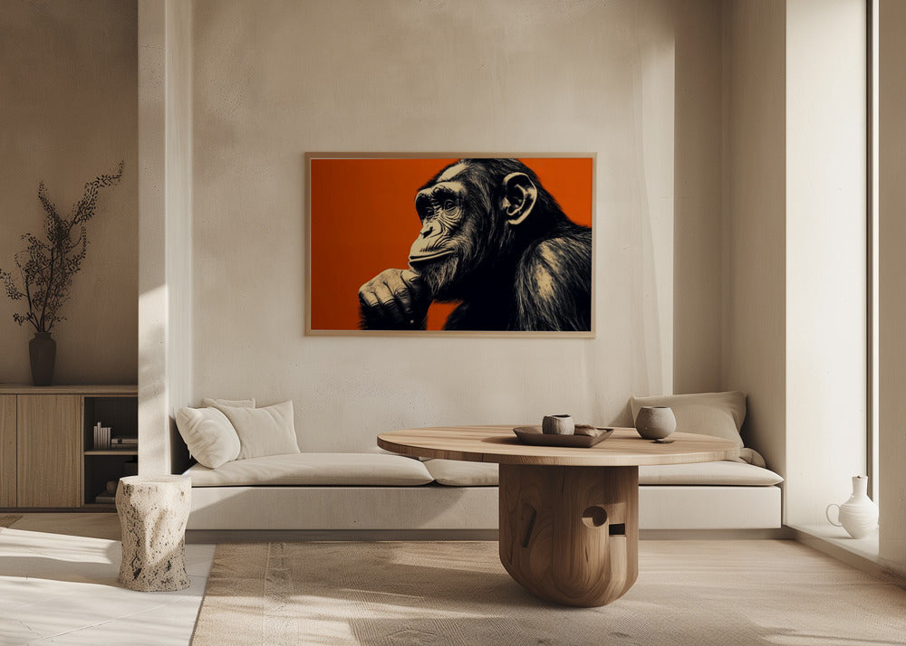 Plakat - Thinking Monkey