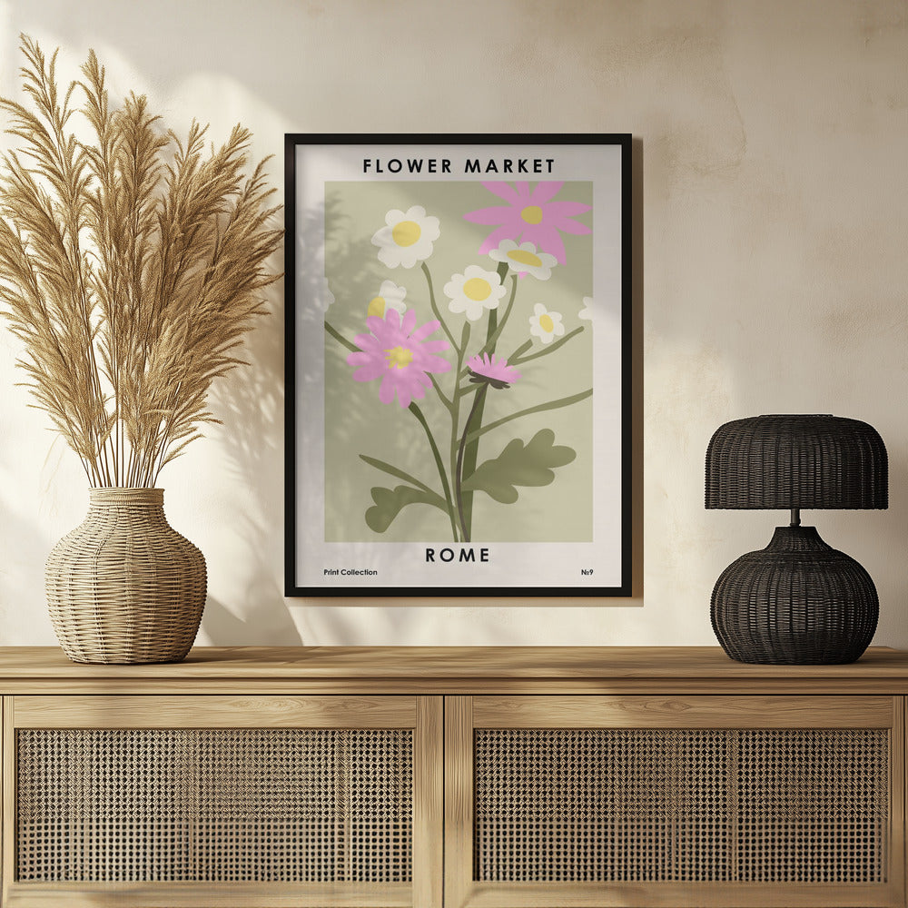 Plakat - Flower Market Rome - Admen.dk