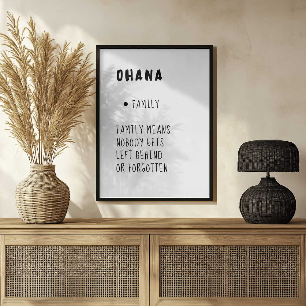 Plakat - Ohana Family Meaning