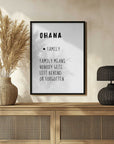 Plakat - Ohana Family Meaning
