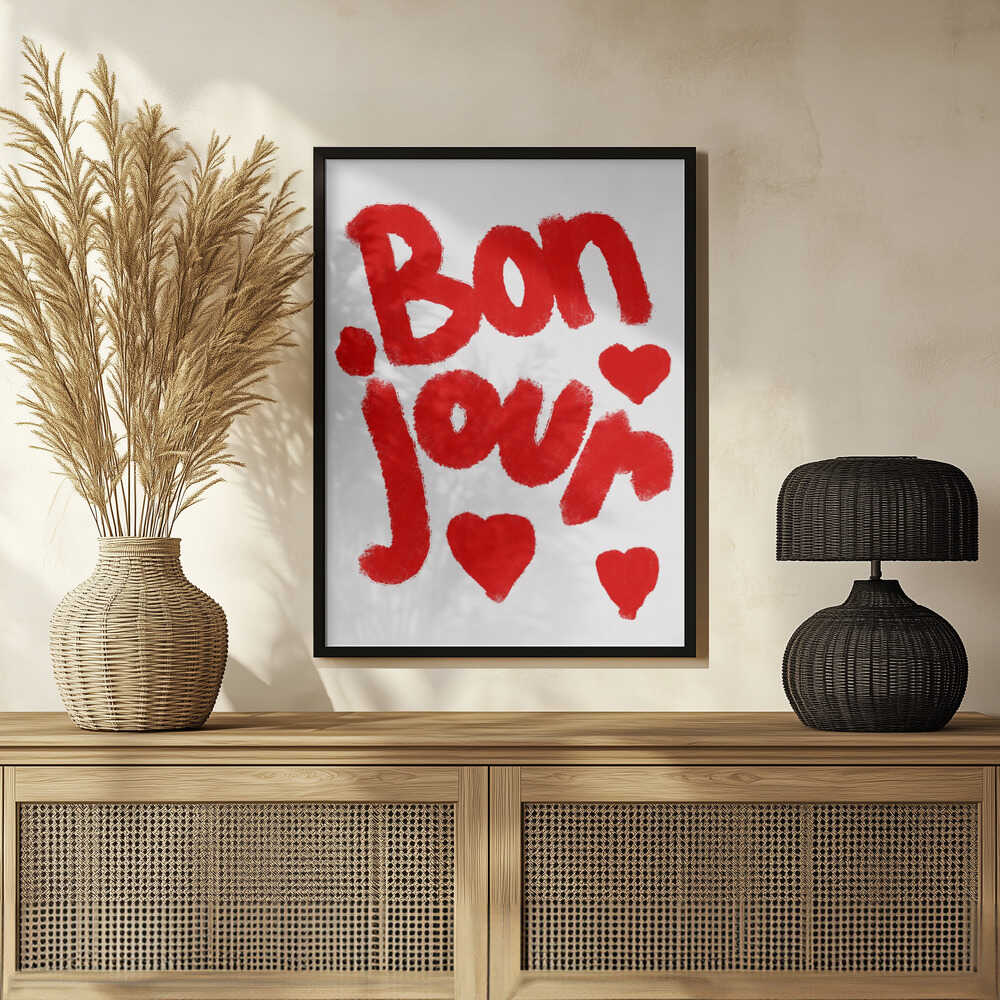 Plakat - Bonjour Hearts