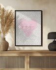 Plakat - Pink Heart Learn Quote