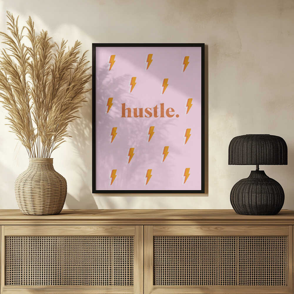 Plakat - Hustle Lightning Bolts