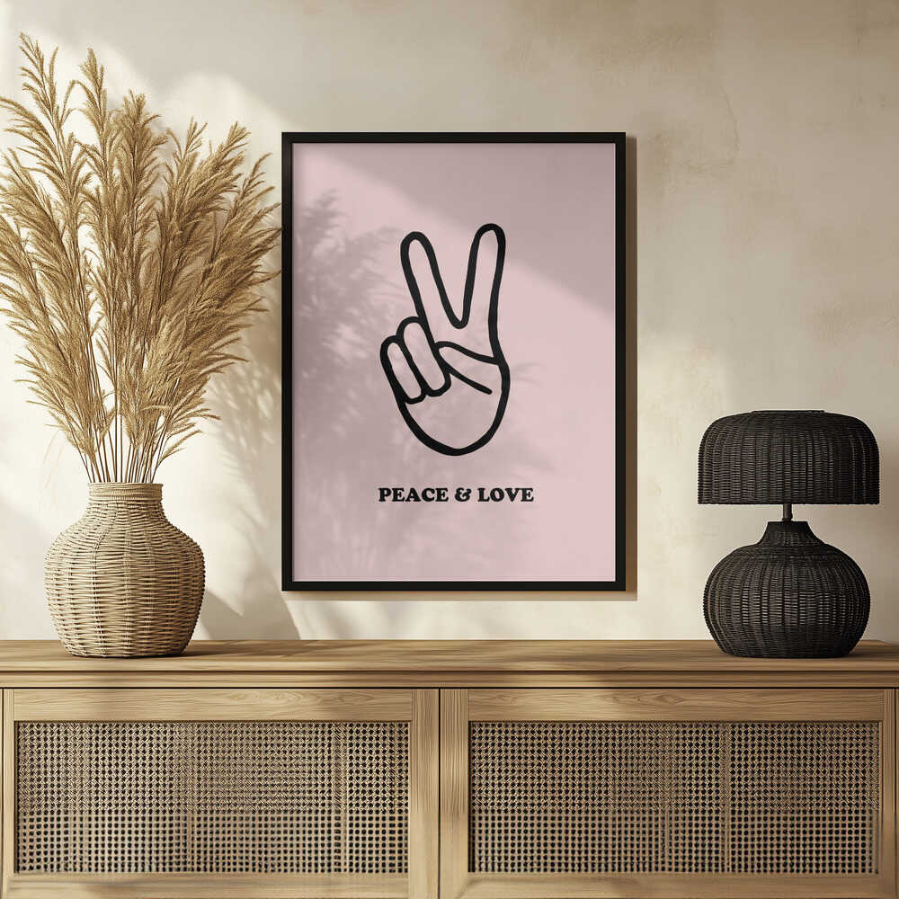 Plakat - Peace Love Hand