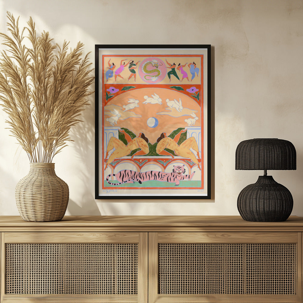 Plakat - Rabbit Jumps Over the Moon - Admen.dk