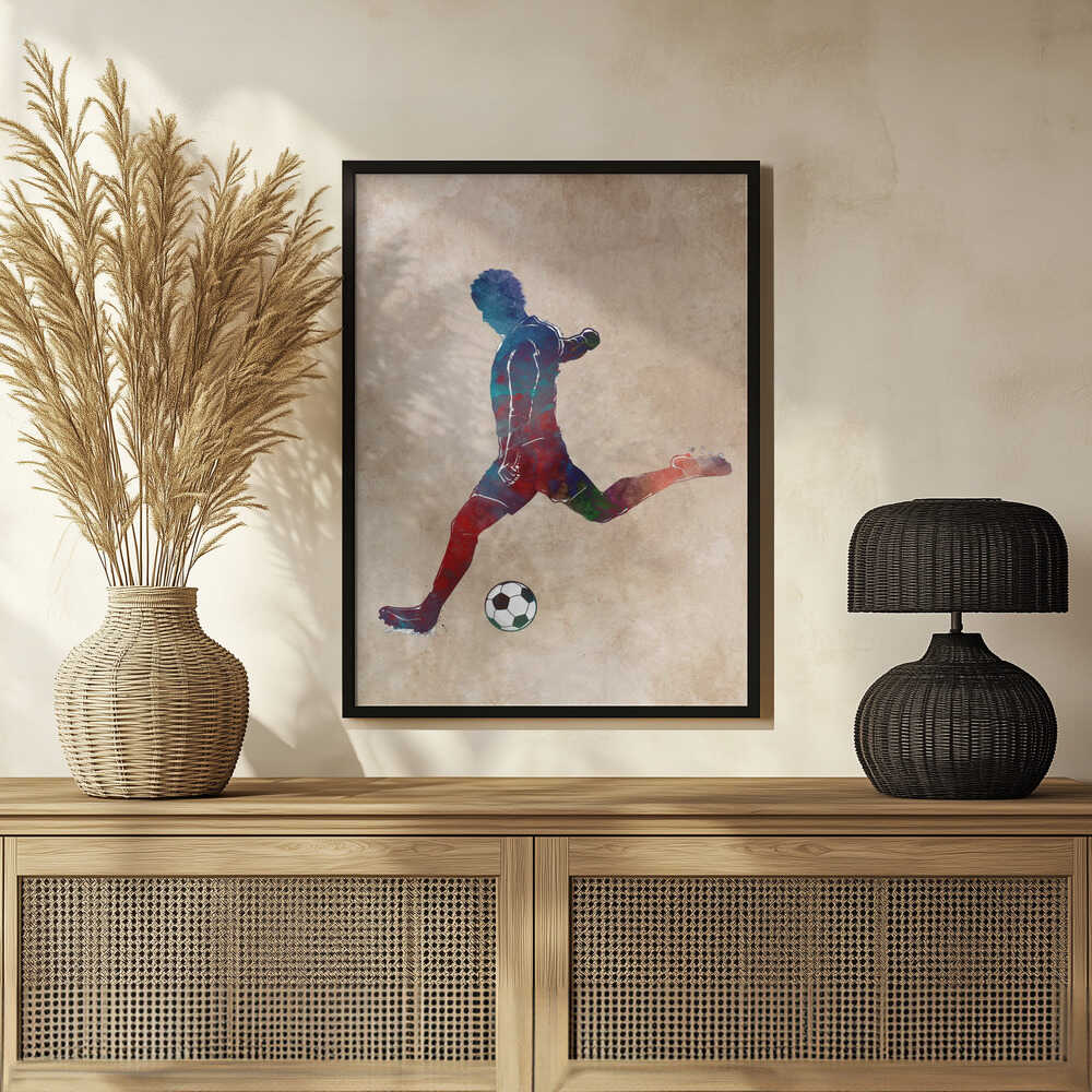 Plakat - Vibrant Soccer Kick