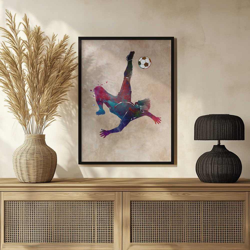 Plakat - Vibrant Soccer Bicycle Kick