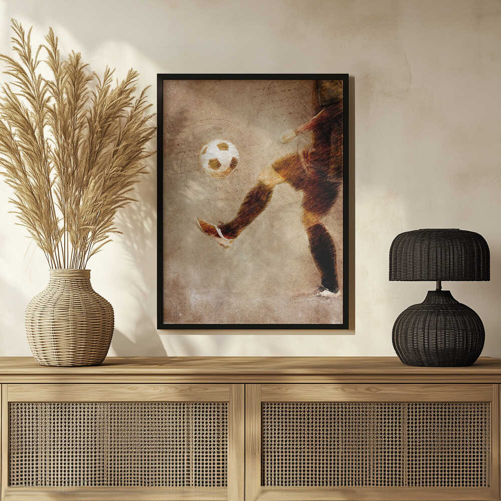 Plakat - Vintage Soccer Player