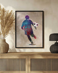 Plakat - Vibrant Soccer Player