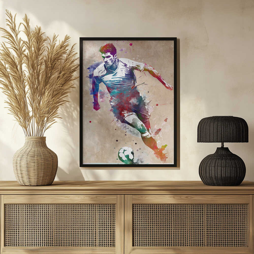 Plakat - Dynamic Soccer Player