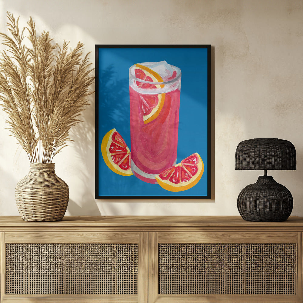 Poster - Grapefruit Paloma Blue