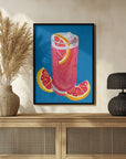 Poster - Grapefruit Paloma Blue