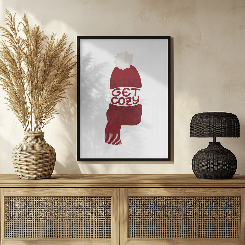 Poster - Get cozy (red)