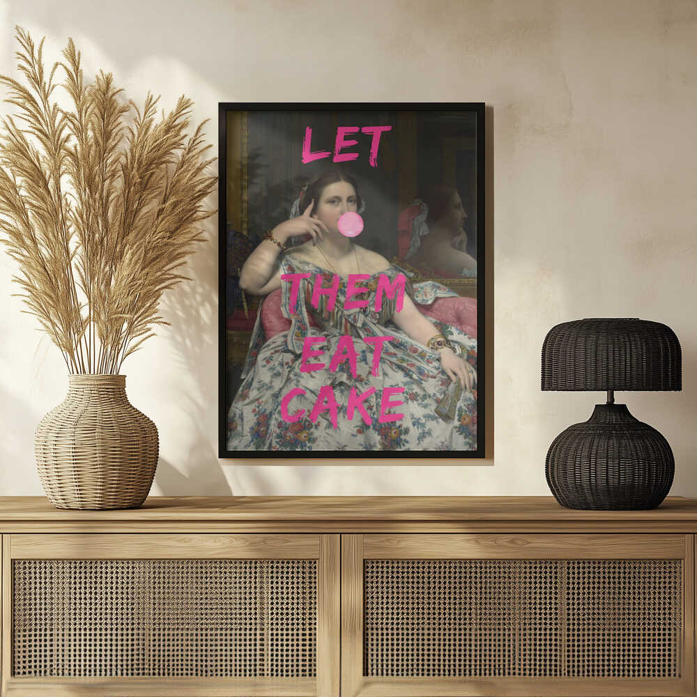 Plakat - Let Them Eat Cake, Bubble Gum Vintage Portrait