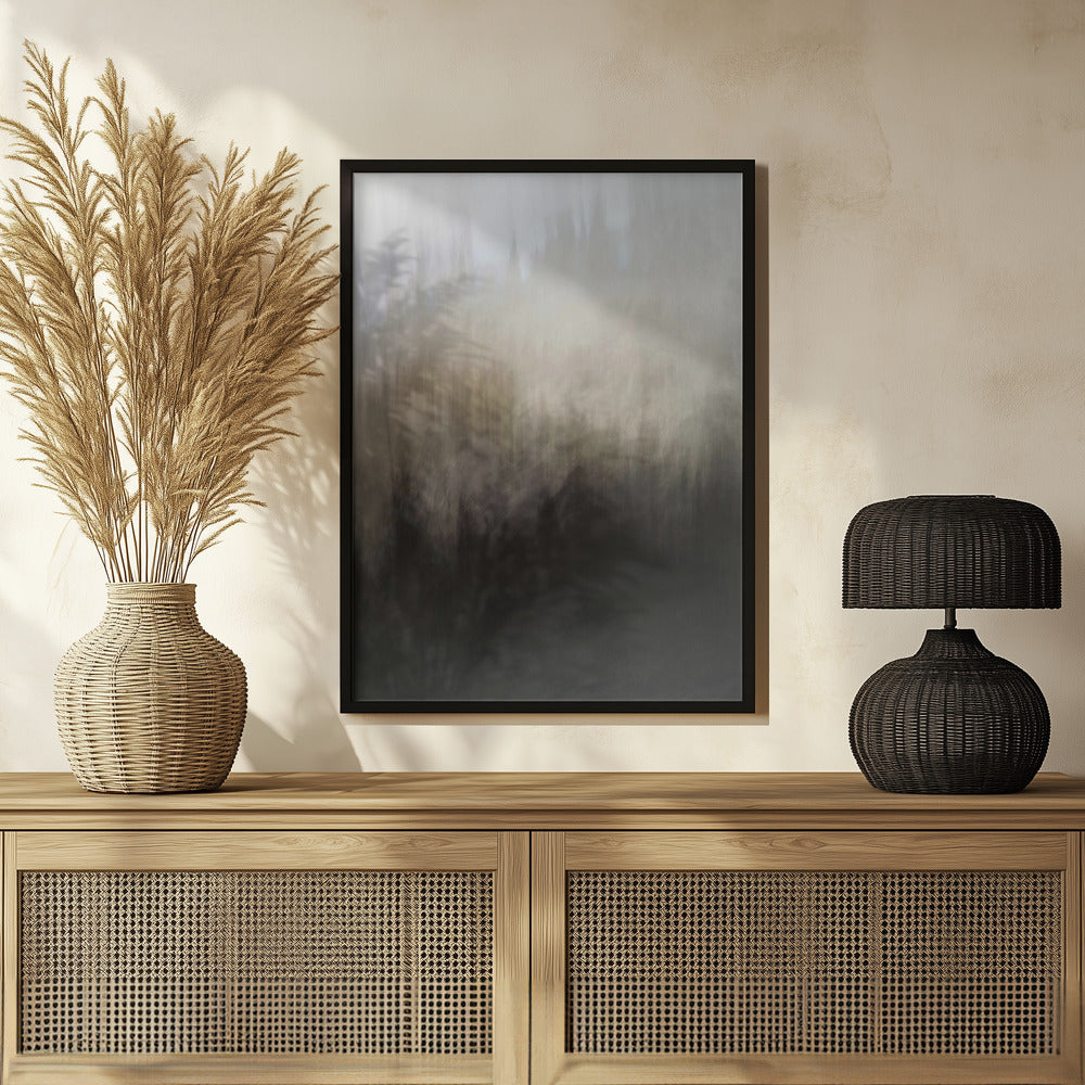 Plakat - sunset art in grey