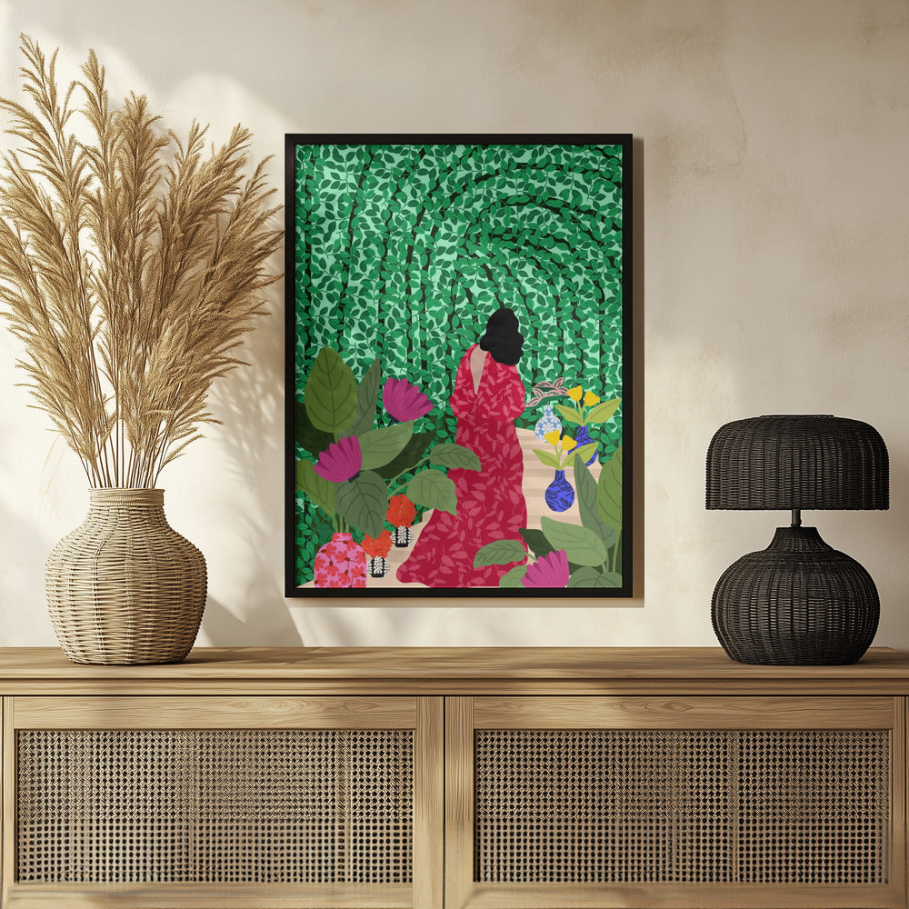 Plakat - Din 74 Girl At Her Garden - Admen.dk