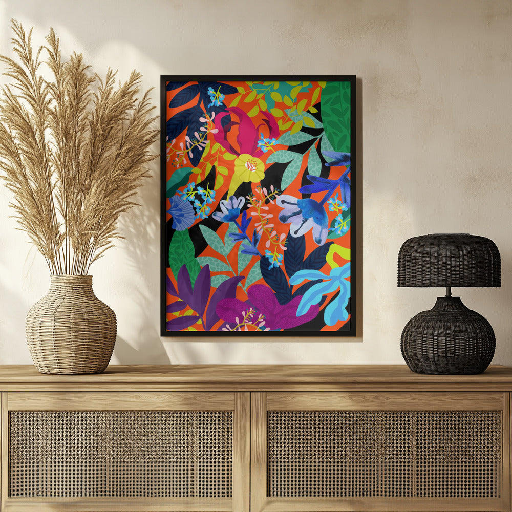 Plakat - Din 131 Abstract Floral