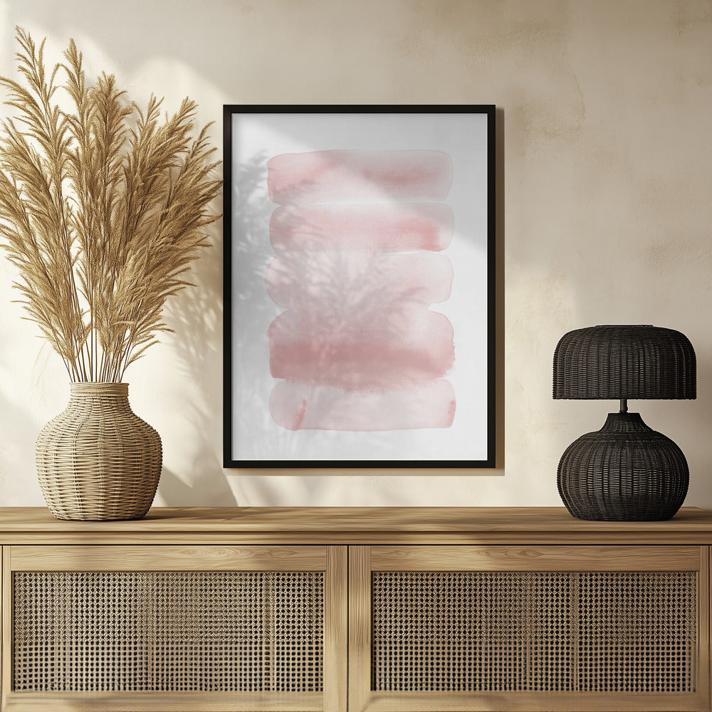Plakat - Abstract Blush Stripes