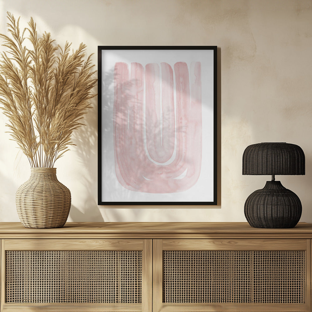 Plakat - Abstract Blush Curves