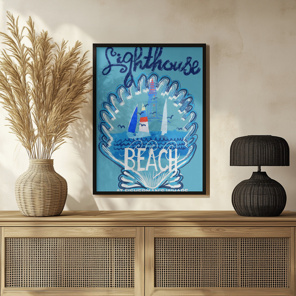 Poster - Lighthouse Beach art