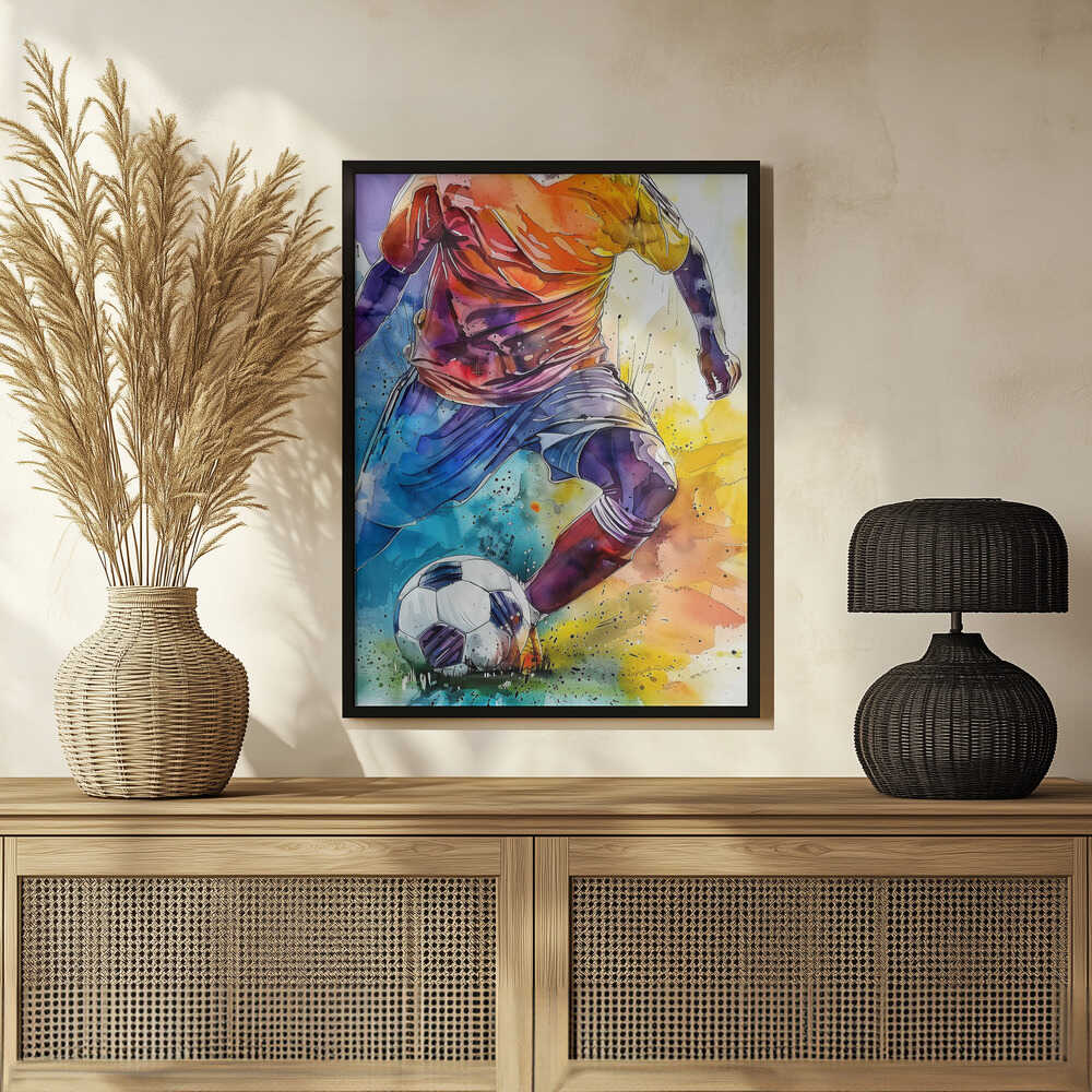 Plakat - Vibrant Soccer Action