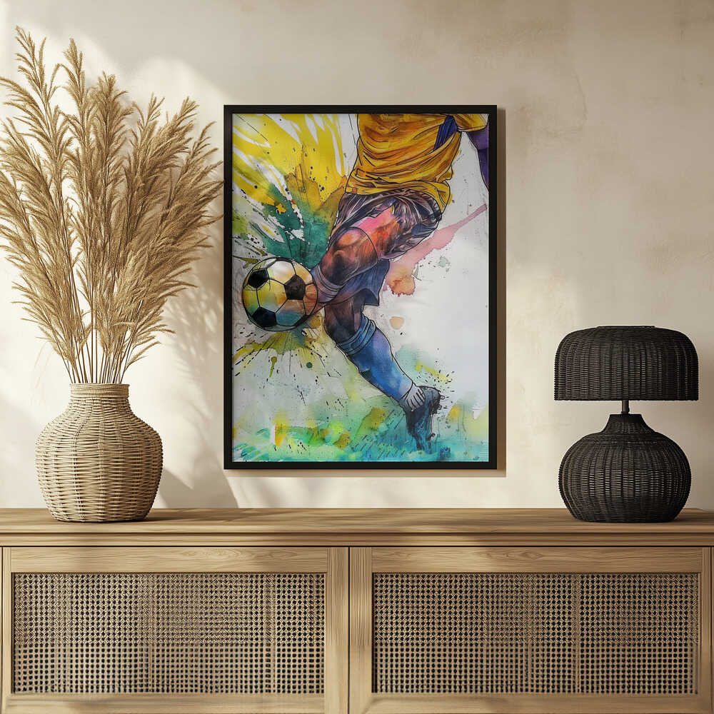 Plakat - Dynamic Soccer Kick