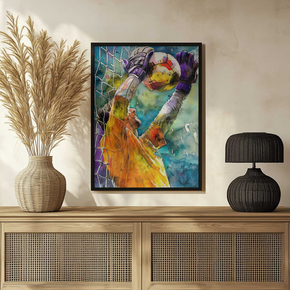 Plakat - Vibrant Goalkeeper Save