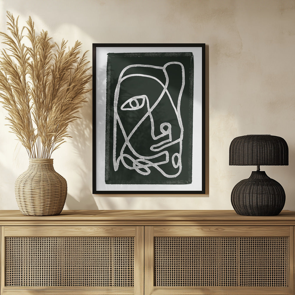 Plakat - Abstract lined black