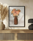 Poster - Vase of Flowers in Peach