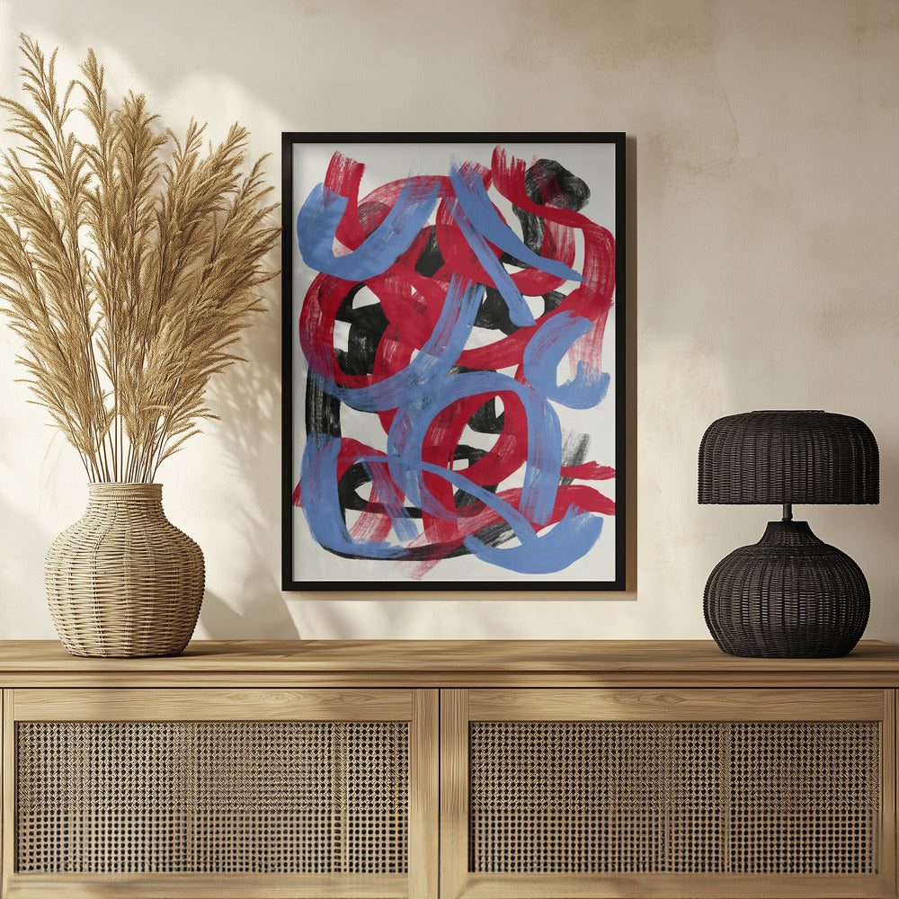 Poster - Dry directional strokes abstract 02