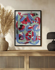 Plakat - Dry directional strokes abstract 03
