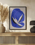 Plakat - Liquid cobalt blue abstraction 02