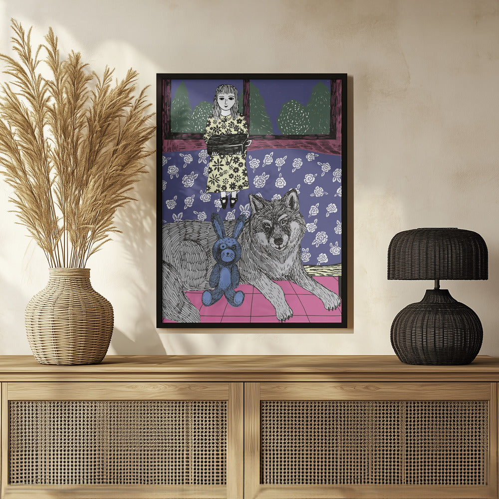 Plakat - Girl With Wolf