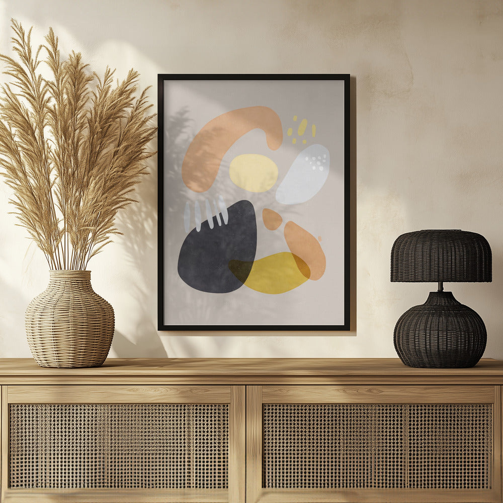 Poster - Organic Bold Shapes Brown Orange