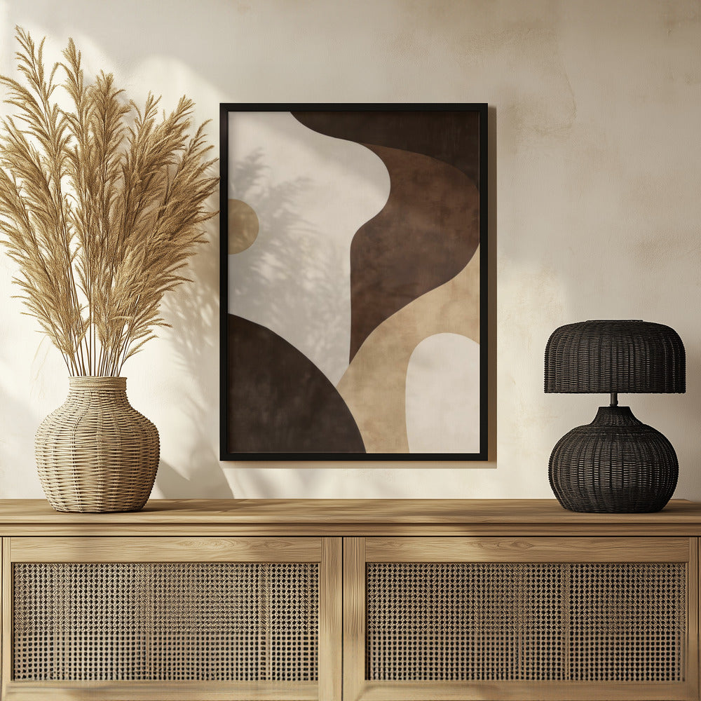 Poster - Brown Tones Geometric 2
