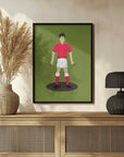 Plakat - Red Shirt Soccer Player