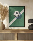 Plakat - Green Field Soccer Ball