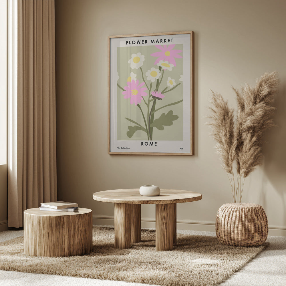 Plakat - Flower Market Rome - Admen.dk